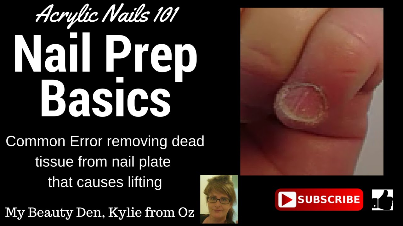Nail Prep, Skin on natural nail and lifting issues. Acrylic Nail