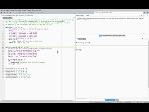 Finding the Slope and Y-intercept Using Python Coding | CSC110 Intro to Programming Class