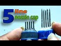 how to making five line nozzle on small cold drink bottle - fabric painting five line nozzle cap