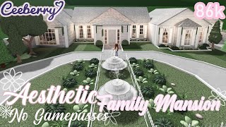 BLOXBURG | Aesthetic Family Mansion No Gamepasses 86k | Speed Build