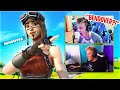 KILLING TWITCH STREAMERS with an INAPPROPRIATE NAME! (Funny Reactions) - Fortnite