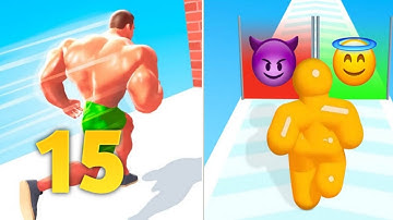 Muscle MAN & Tall Man Run  | All Levels ( Part - 15 ) | Walkthrough | Android Gameplay |