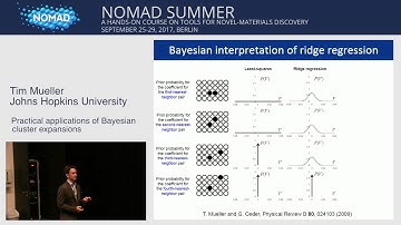 15: Tim Mueller - Practical applications of Bayesian cluster expansions (keynote talk)