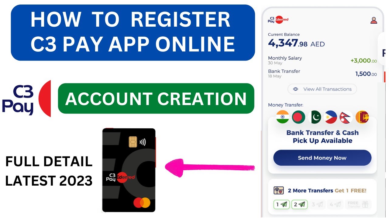 Account Informationen Konnten Nicht überprüft Werden C3 pay Account creation latest |how to register c3 pay app uae - YouTube
