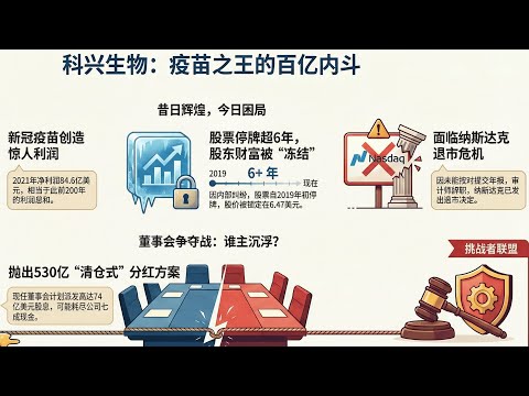 科兴生物退市危机爆发：九年股权内斗、75亿美元清仓式分红与纳斯达克摘牌始末！#科兴生物 #纳斯达克退市 #股权争夺 #尹卫东 #清仓式分红 #毒丸计划