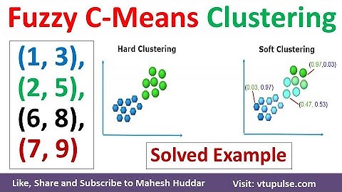 Fuzzy C Means Clustering Algorithm Solved Example | Clustering Algorithm in ML & DL by Mahesh Huddar