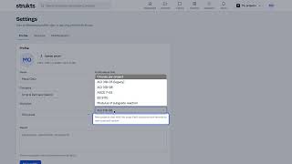 strukts Academy | Set up your profile and default design code