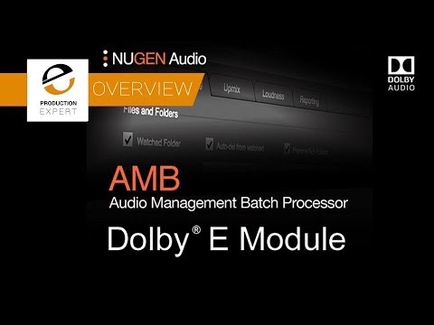 Overview - Nugen Audio AMB With Dolby E Module At BVE 2018