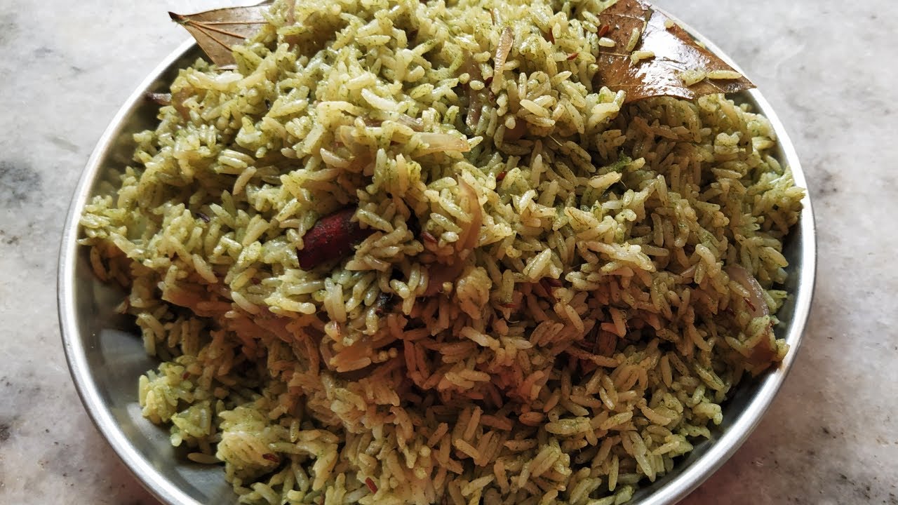 Green Chutney pulao l Coriander pulao Recipe l Hariyali Pulao Recipe l