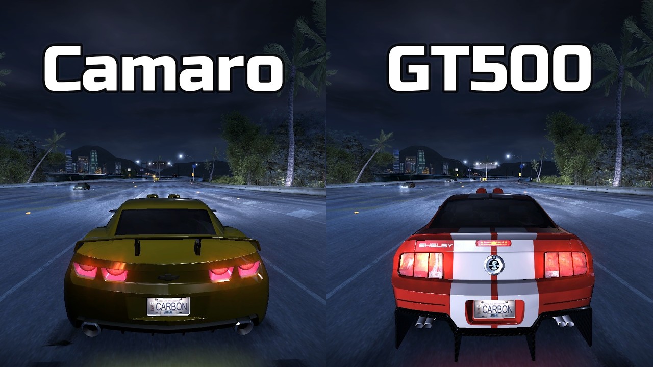 Chevrolet Camaro vs Ford Shelby GT500 - Need for Speed Carbon (Drag Race)