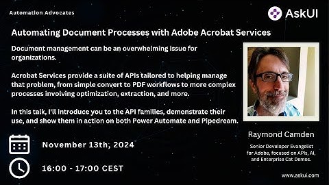 Automating Document Processes with Adobe Acrobat Services - Raymond Camden