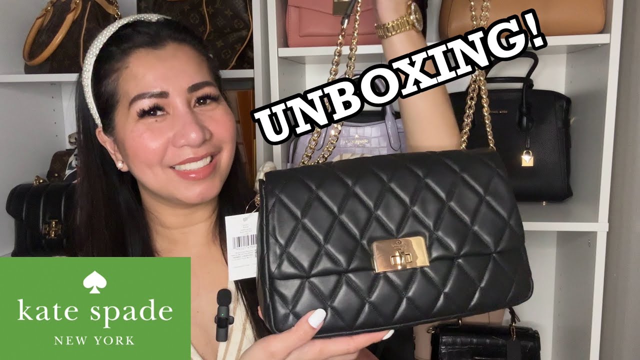 UNBOXING 2025! KATE SPADE CAREY FLAP SHOULDER BAG! #unboxing#bag - YouTube
