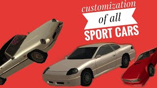 customization of all sports cars of gta San Andreas screenshot 4