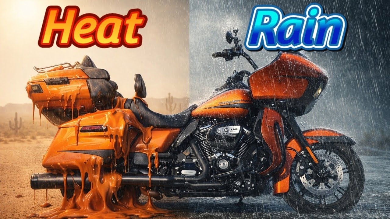 Riding a Motorcycle in Extreme Heat and all day Rain!
