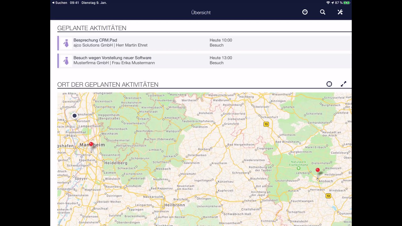 Aurea CRM Pad - der mobile CRM Client für Vertrieb und ...