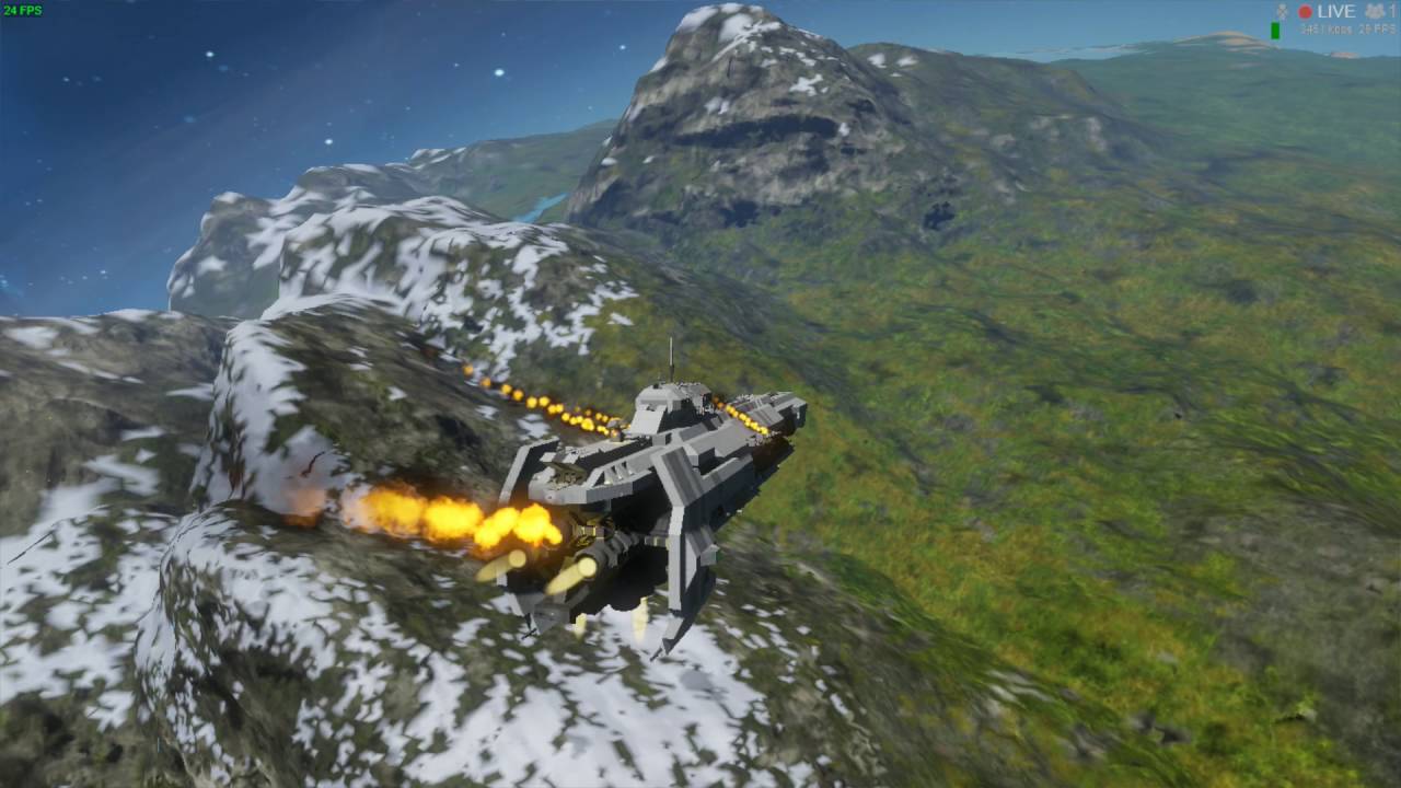 UNSC Heavy Battle Ship crash landing | Space Engineers - YouTube
