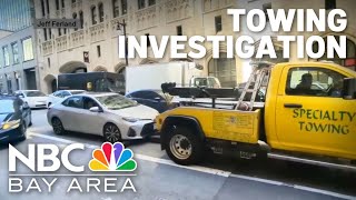 Video shows tow truck try to latch onto moving car in San Francisco
