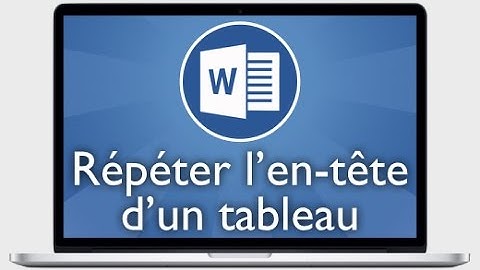 Tutoriel Word 2013 - Répéter la ligne d