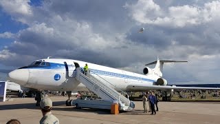 MAKS 2015 Getting on board Tupolev Tu-155  (Виртуальный тур - Подъём по трапу в Ту-155 (МАКС 2015)