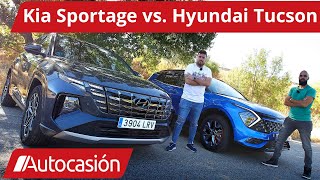 Kia SPORTAGE vs. Hyundai TUCSON| Comparativa SUV / Test / Review en español | #Autocasión