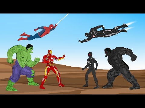 Hulk - Spiderman - Ironman VS Black Hulk - Black Spiderman - Black Ironman [HD]