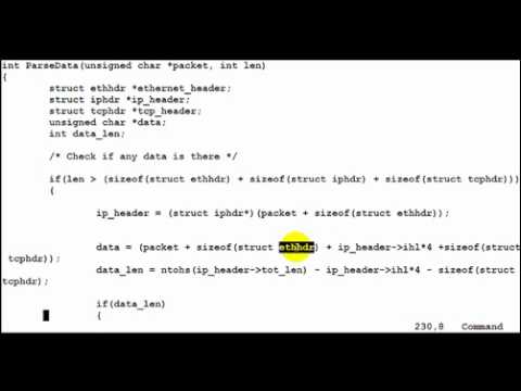 Data Packet Sniffer Programming