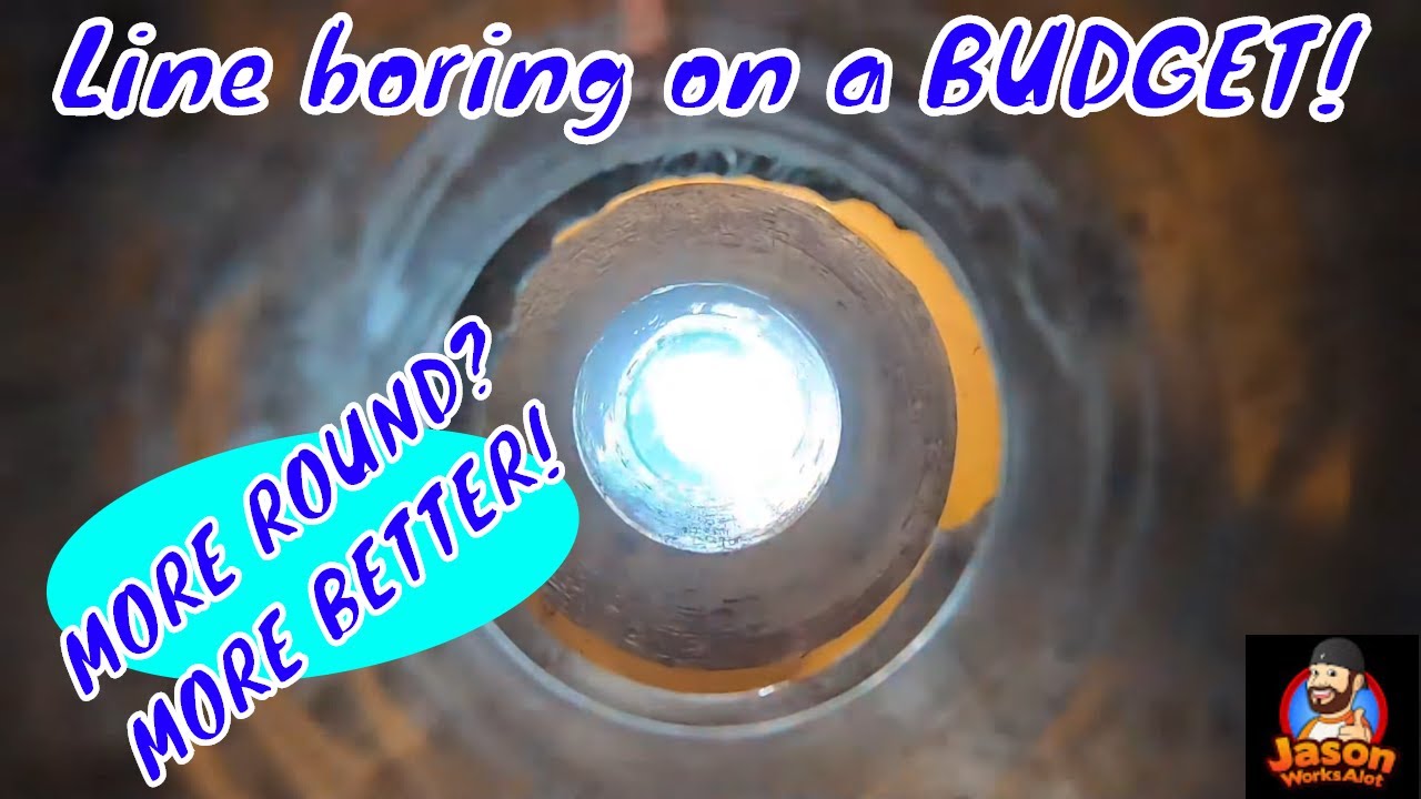 Line boring Dirt Perfect's John Deere 120 Excavator with a HOME MADE MAG DRILL line bore!