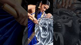 Making a Majestic Lion from Solid Ice! 🧊🦁 Incredible Ice Sculpting Art #IceCarving #Art #Artistic