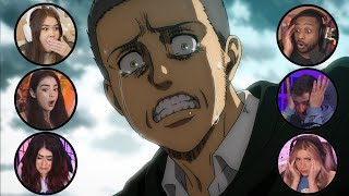 Youtubers Reacting to Connie Killing Daz and Samuel l Attack on Titan Season 4 Episode 26