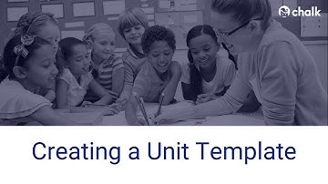 Chalk Curriculum - Creating a Unit Template Webinar