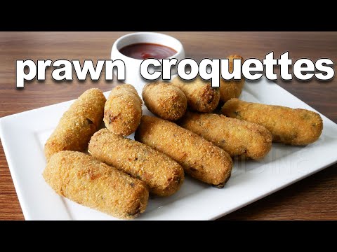 Croquettes | Prawn Croquettes Recipe | Easy Party Snack Recipes | Quick Prawn Snacks