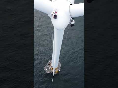 Abseiling off a