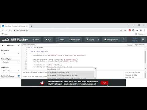 C# Get Date Difference Hours, Days and Minutes