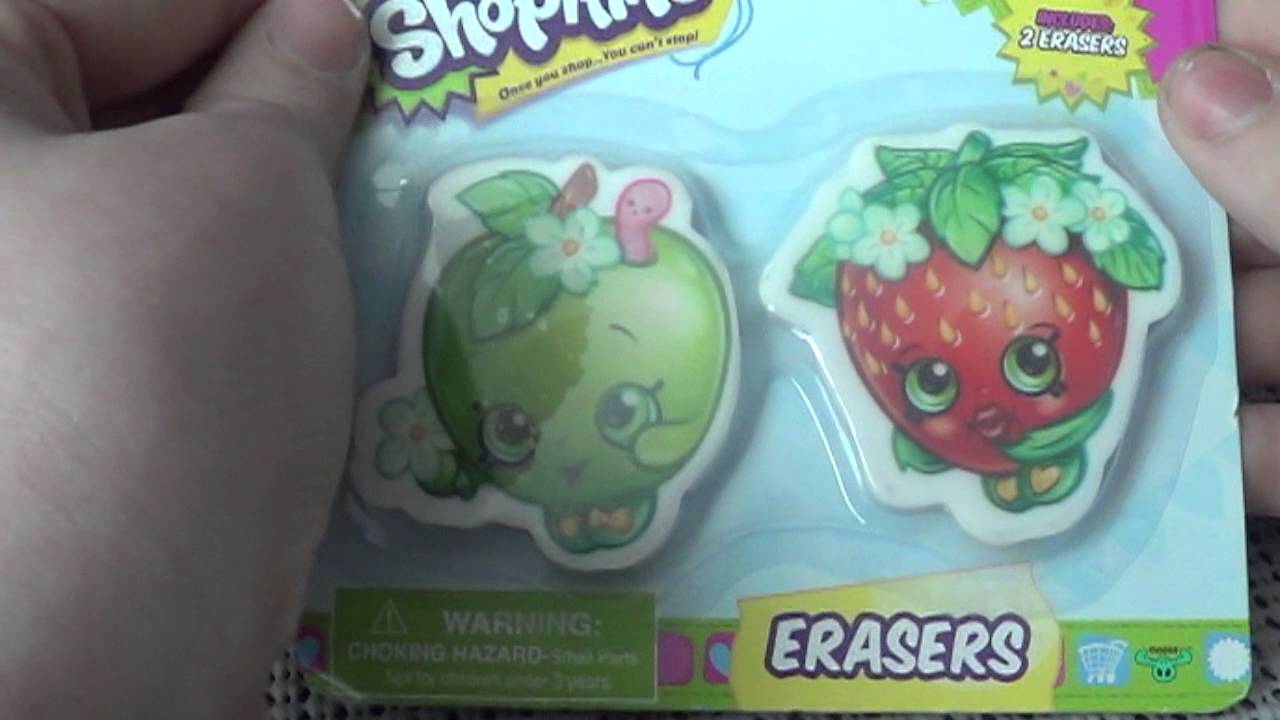 shopkins erasers 2 packs YouTube