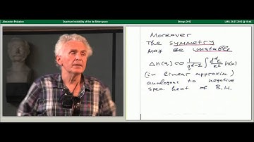 Alexander Polyakov - Quantum Instability of the de Sitter space