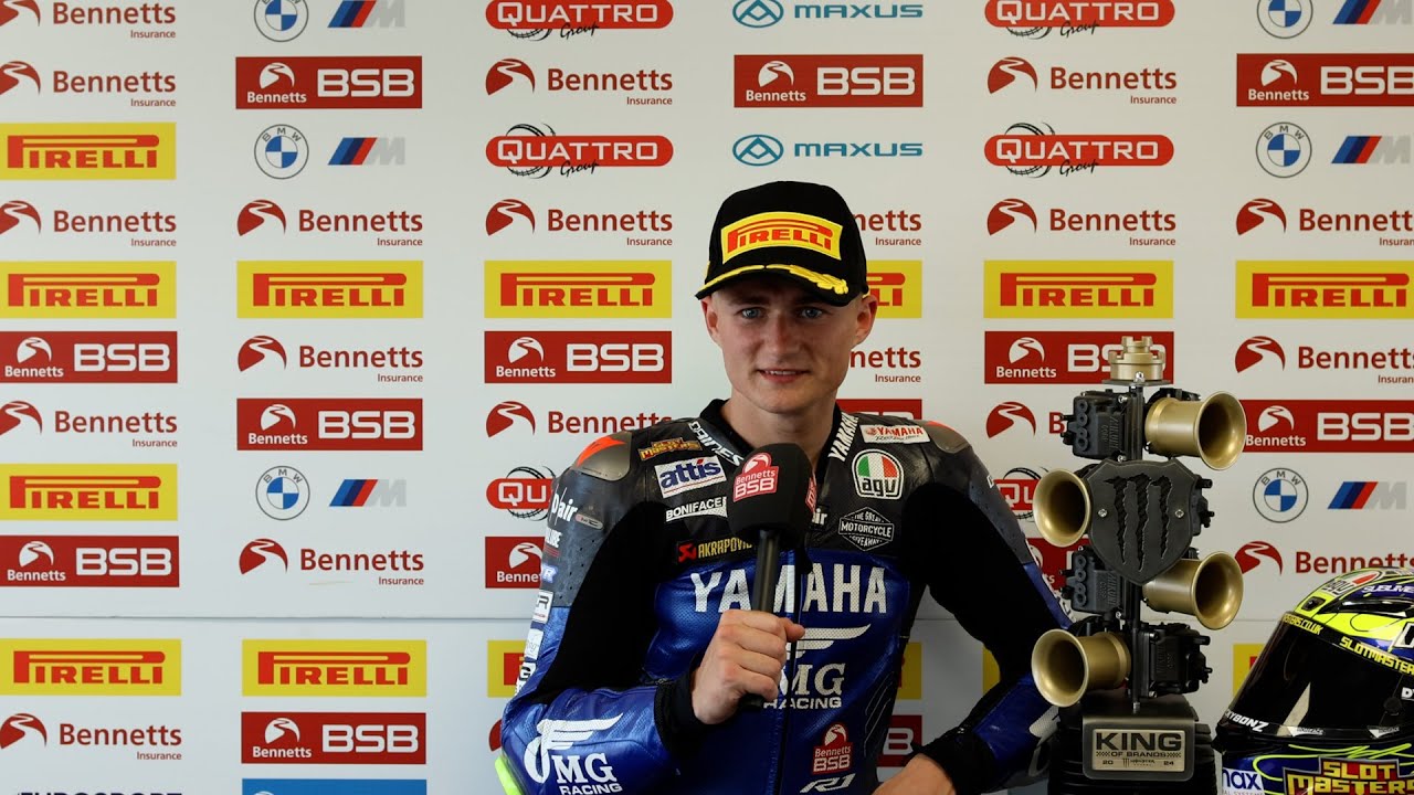 2024 Bennetts British Superbike R6 Race 3 podium reactions from Brands ...