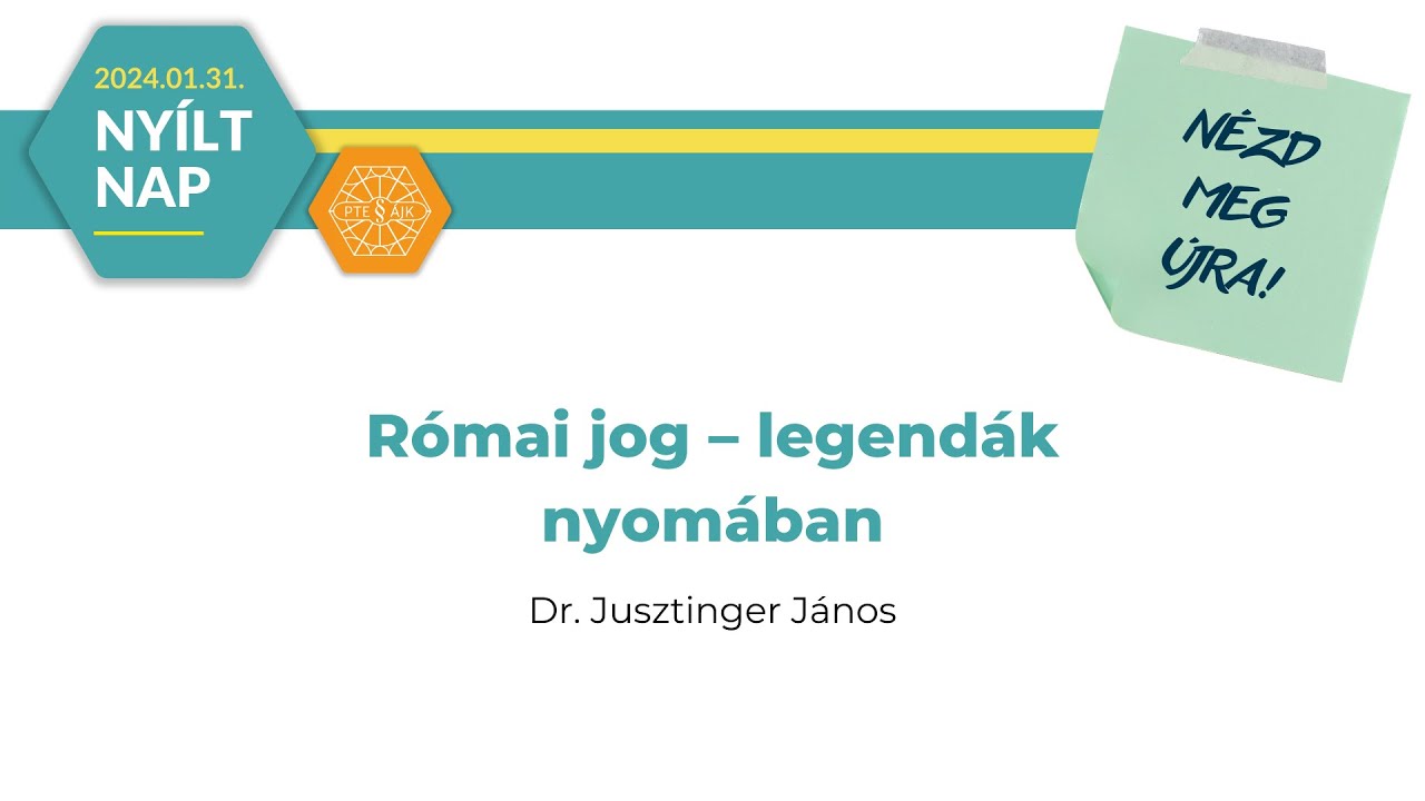 Római jog - legendák nyomában