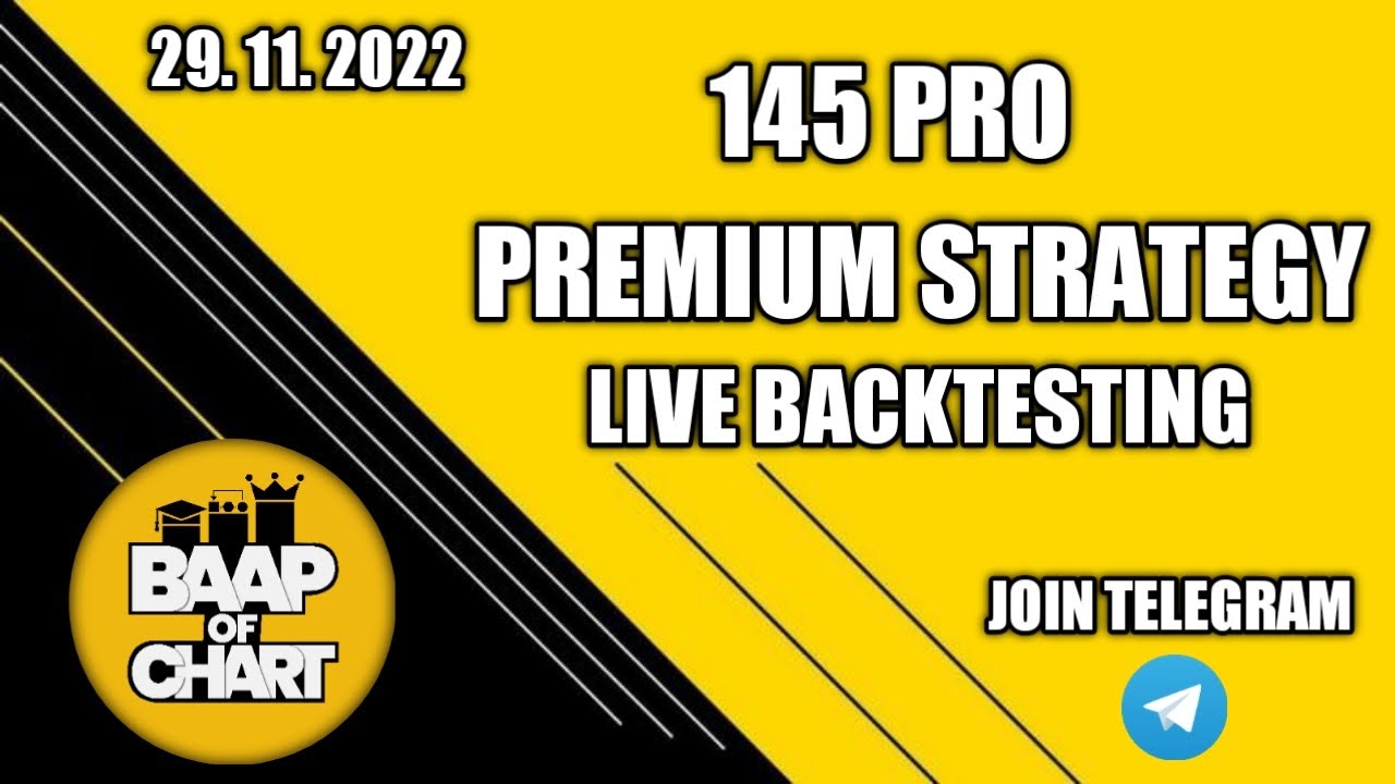 145 Pro Premium Strategy by Baap Of Chart | Live Backtesting | 29. 11. 2022 | Md Nasir