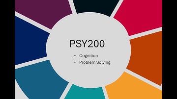PSY200 Cognition and Problem Solving
