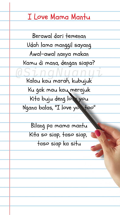 I Love Mama Mantu #liriklagu #liriklaguindo #lagu #lirik #song #beranda #lyrics #spotify #art