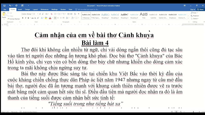 Văn biểu cảm về bài thơ cảnh khuya năm 2024