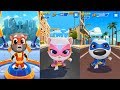 Talking Tom Hero Dash -TALKING Tom vs TALKING Angela vs TALKING Hank  Android Gameplay