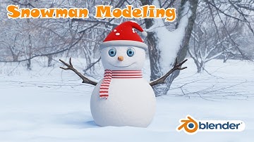 Snowman Modeling in Blender 2.93