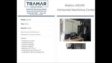 Makino a61nx Horizontal Machining Center