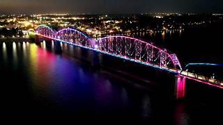Drone Hyperlapse in Louisville Ky. Big Four Bridge