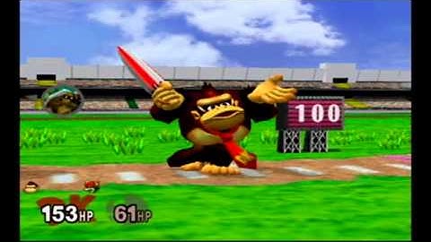 Super Smash Bros Melee Debug Menu Fun - Donkey Kong vs Giga Bowser on Home Run Contest