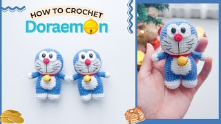 How to Crochet Amigurumi Doraemon | Step by Step | NHÀ LEN
