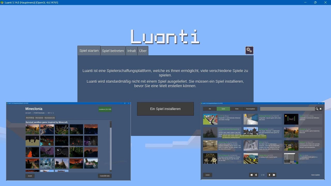 Luanti - eine 'Lua'-Spieleplattform