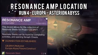 Resonance Amp Location - RUN 4 Europa Abyss Fissure Construct #destiny2 #seasonoftheseraph