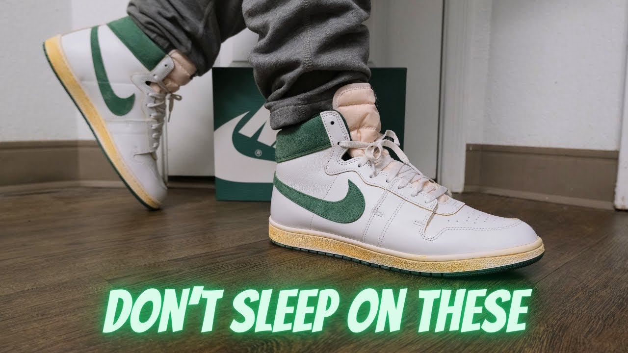 A Ma Maniére X Jordan Air Ship Green Stone On Feet Review - YouTube